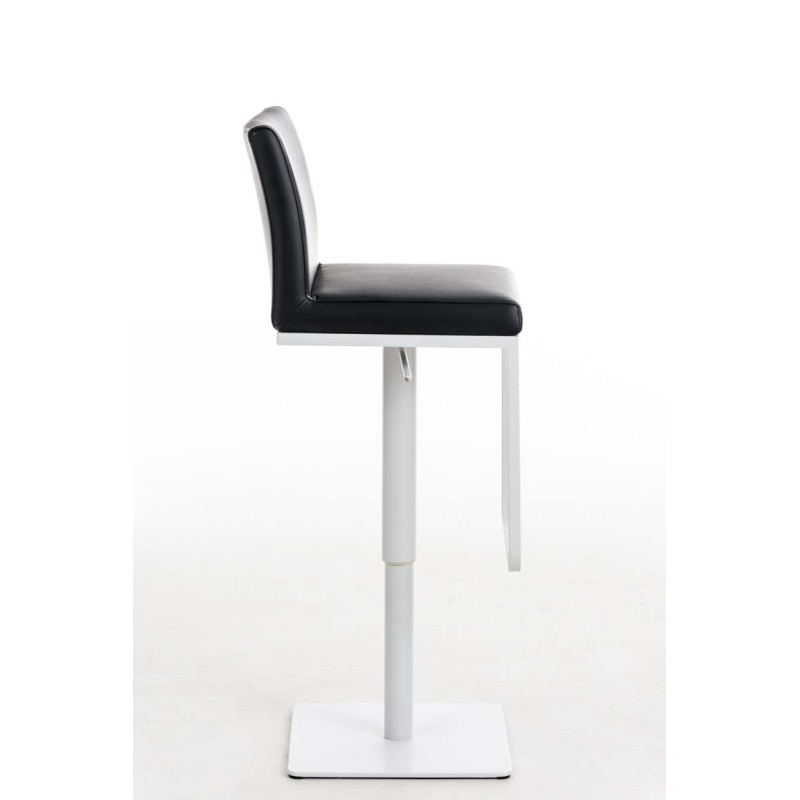 Tabouret de bar Panama W en cuir artificiel noir