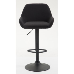 Tabouret de bar Braga tissu B noir