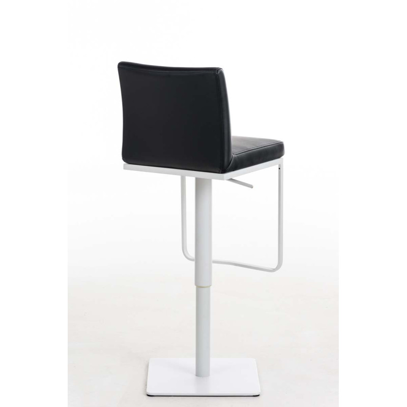 Tabouret de bar Panama W en cuir artificiel noir