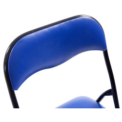 Lot de 4 chaises pliantes Felix bleu/noir