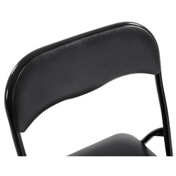 Lot de 4 chaises pliantes Felix noir/noir