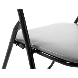 Lot de 4 chaises pliantes Felix gris/noir