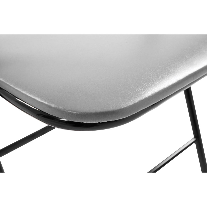 Lot de 4 chaises pliantes Felix gris/noir