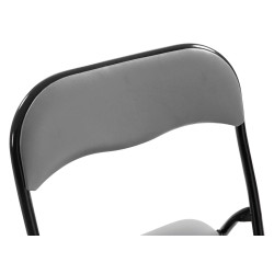 Lot de 4 chaises pliantes Felix gris/noir