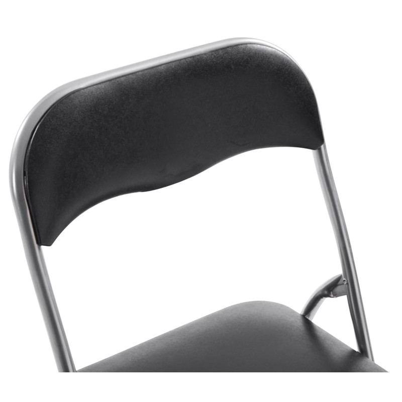 Lot de 4 chaises pliantes Felix noir/argent