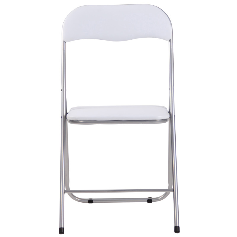 Lot de 4 chaises pliantes Felix blanc/argent