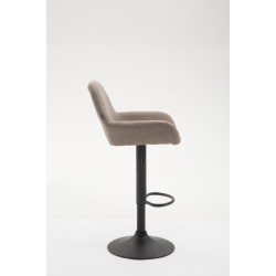 Sgabello Braga in tessuto Tortora,nero