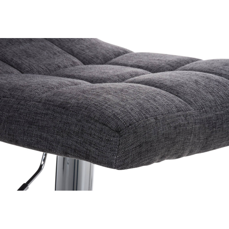 Lot de 2 tabourets de bar Peru FABRIC C gris clair