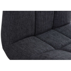 Lot de 2 tabourets de bar Peru FABRIC C gris foncé