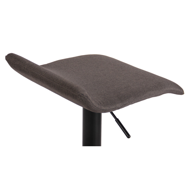 Tabouret de bar Dyn V2 tissu noir gris foncé