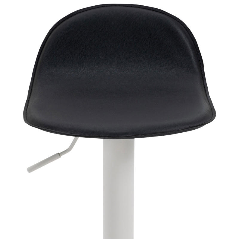 Lot de 2 tabourets de bar Lana V2 blanc noir