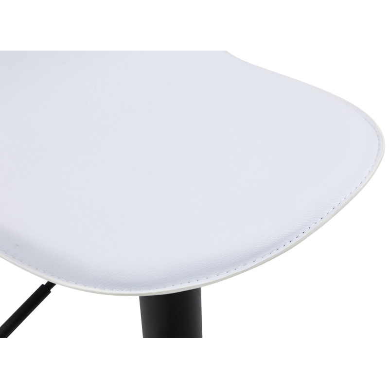 Lot de 2 tabourets de bar Lana V2 noir et blanc