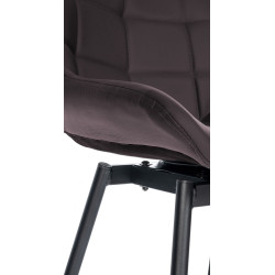 Tabouret de bar pivotant Weston en similicuir brun