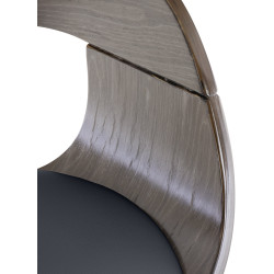 Tabouret de bar Kingston C noir/gris