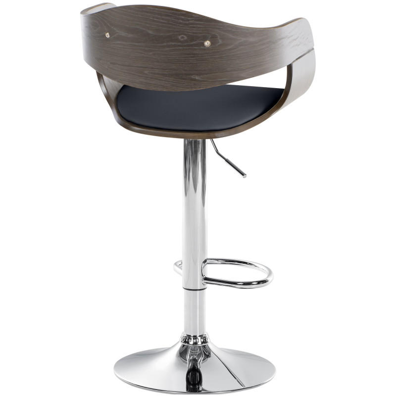 Tabouret de bar Kingston C noir/gris