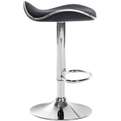 Tabouret de bar Shanghai en cuir artificiel C noir