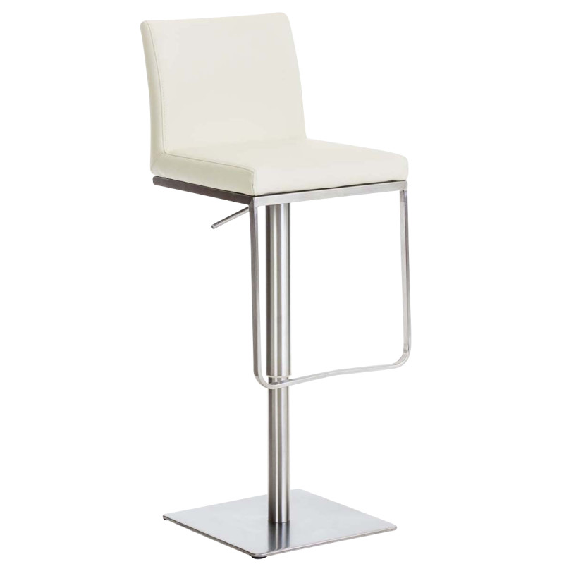 Tabouret de bar Panama E simili cuir crème