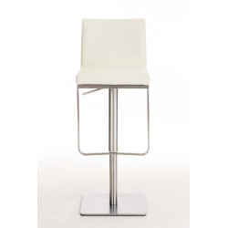 Tabouret de bar Panama E simili cuir crème