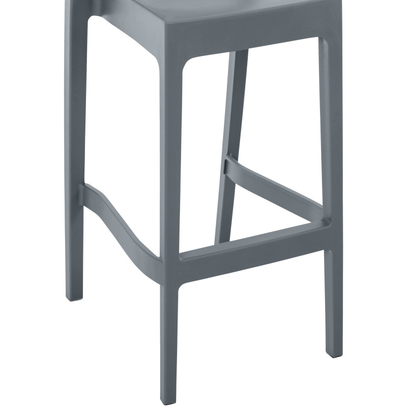 Lot de 2 tabourets de bar Maya gris foncé
