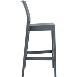 Ensemble de 2 tabourets de bar Maya gris foncé