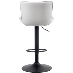 Lot de 2 tabourets de bar Linus en cuir artificiel blanc