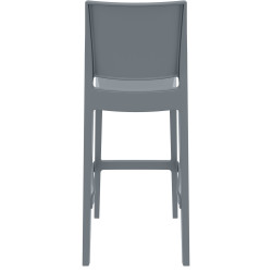 Set 2 sgabelli MAYA in Polipropilene grigio scuro