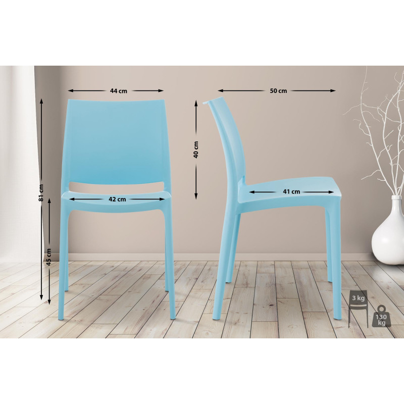 Chaise MAYA bleu clair