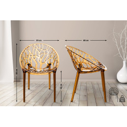 Chaise empilable CRYSTAL ambre