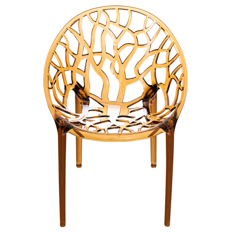 Chaise empilable CRYSTAL ambre