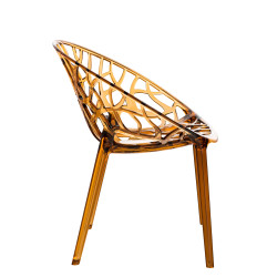 Chaise empilable CRYSTAL ambre