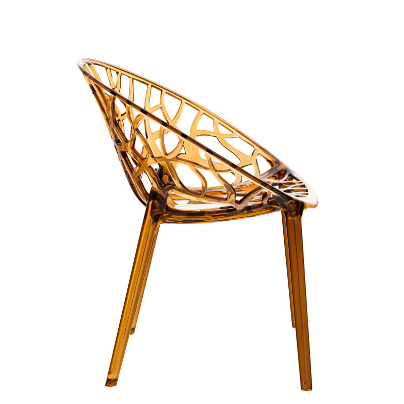 Chaise empilable CRYSTAL ambre