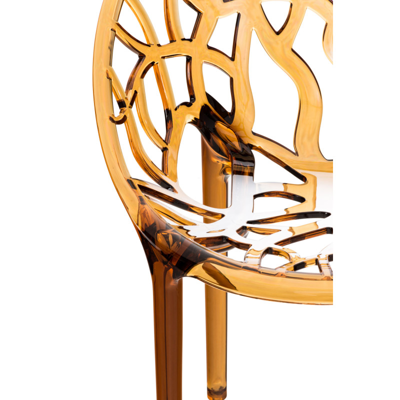 Chaise empilable CRYSTAL ambre
