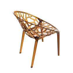 Chaise empilable CRYSTAL ambre