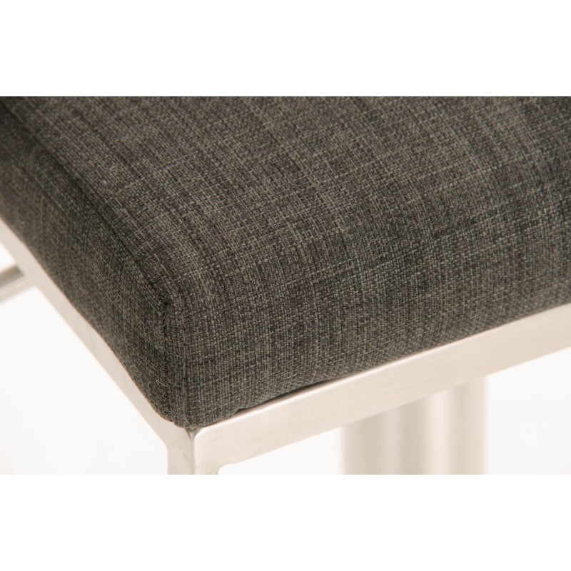 Tabouret de bar Panama E tissu gris foncé