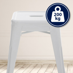 Tabouret Armin blanc