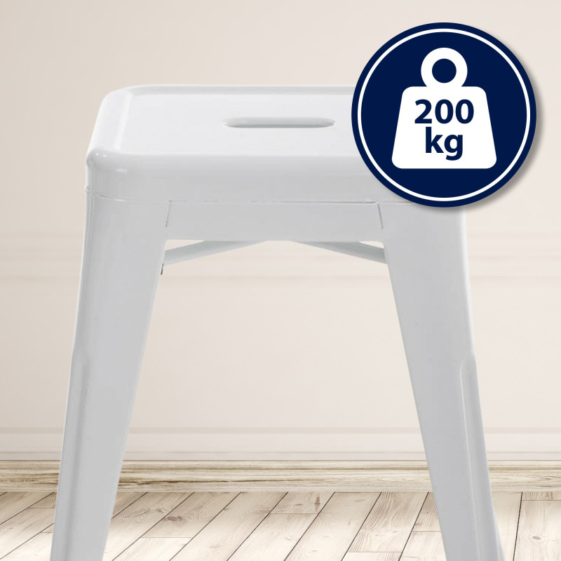 Tabouret Armin blanc