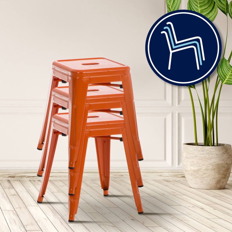 Tabouret orange Armin