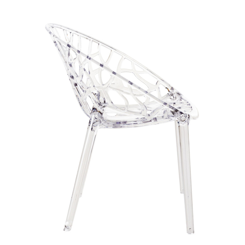 LOT de 2 chaises empilables CRYSTAL transparentes