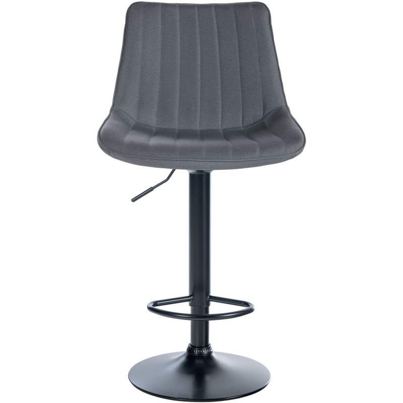 Tabouret de bar Toni en tissu gris