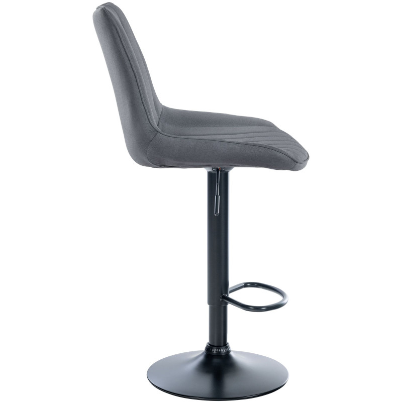 Tabouret de bar Toni en tissu gris