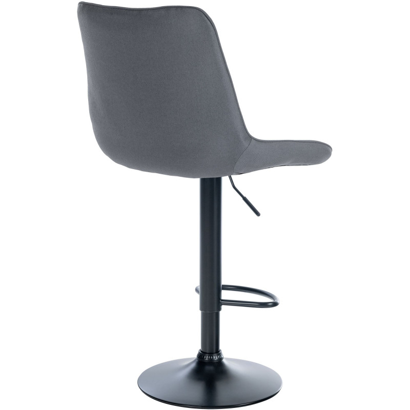 Tabouret de bar Toni en tissu gris