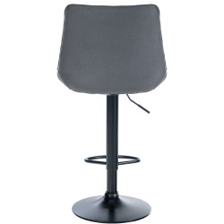 Tabouret de bar Toni en tissu gris