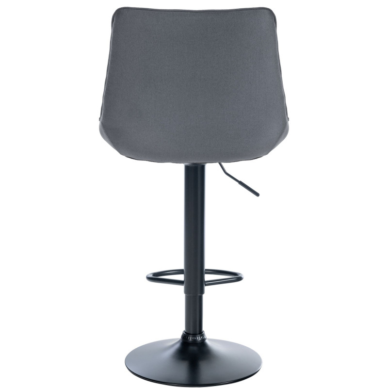 Tabouret de bar Toni en tissu gris