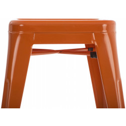 Lot de 4 tabourets Armin orange