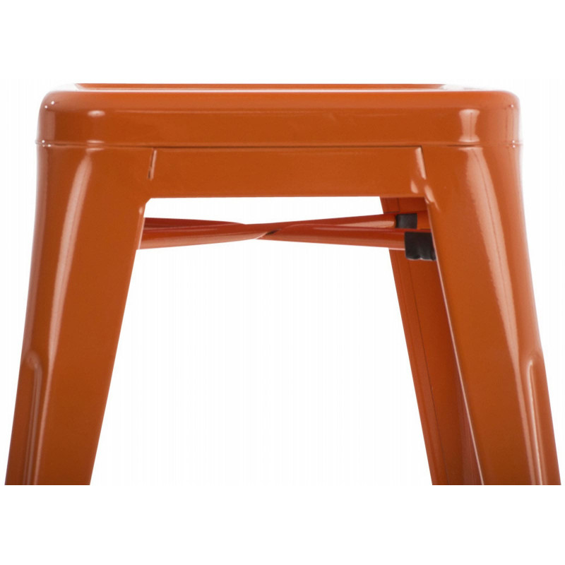 Lot de 4 tabourets Armin orange