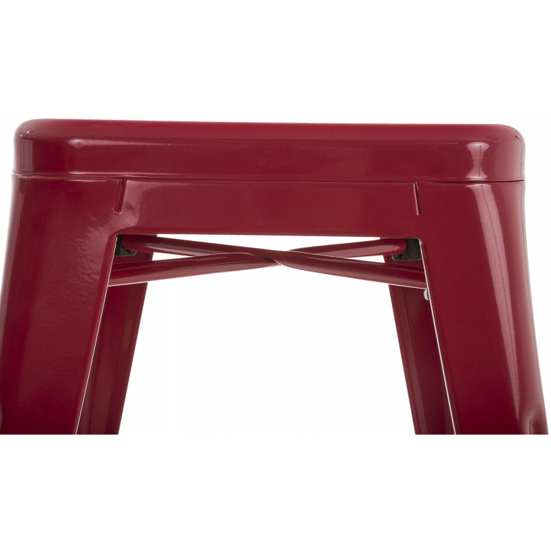Ensemble de 4 tabourets Armin rouges