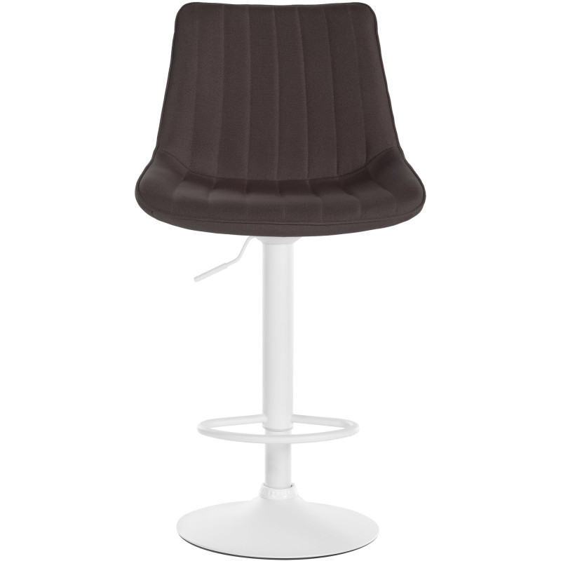 Tabouret de bar Toni en tissu taupe