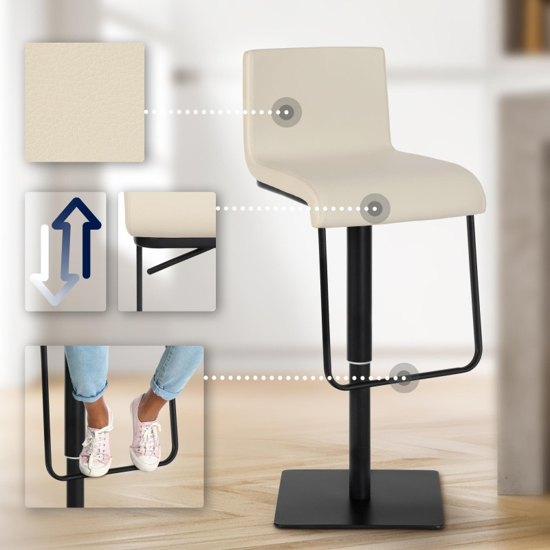 Tabouret de bar Limon B crème