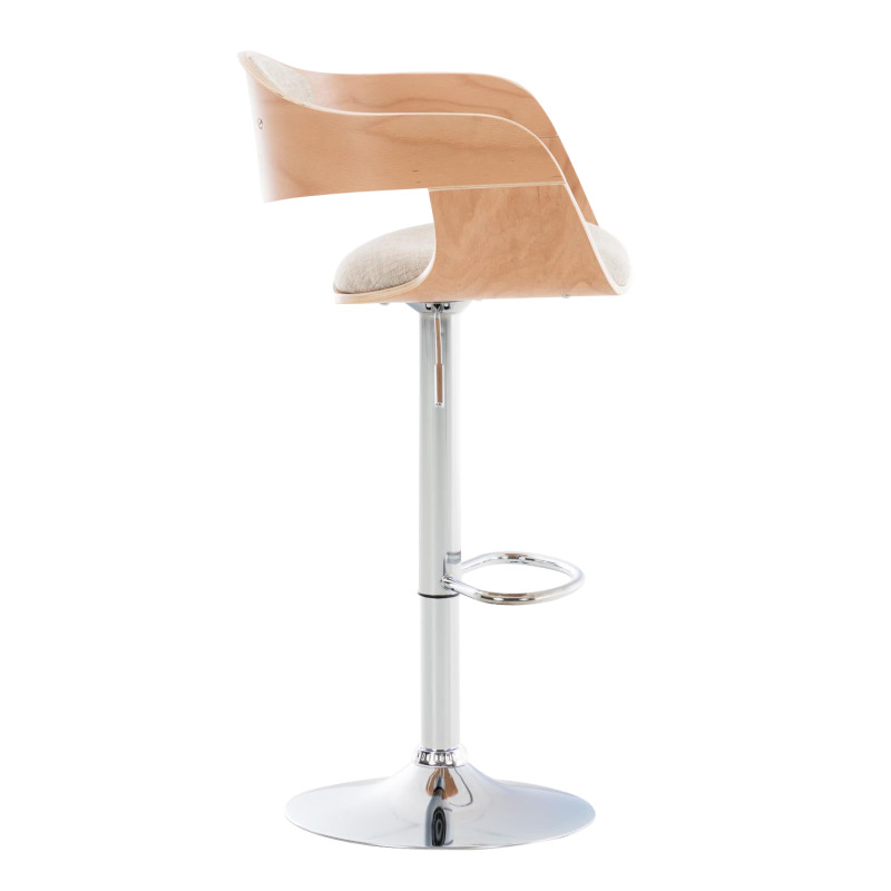 Tabouret de bar Kingston C en tissu nature/crème