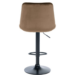 Tabouret de bar Toni velours brun